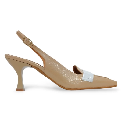 Zapato destalonado Daniela Vega combi beige 2379