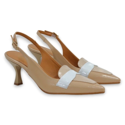 Zapato destalonado Daniela Vega combi beige 2379