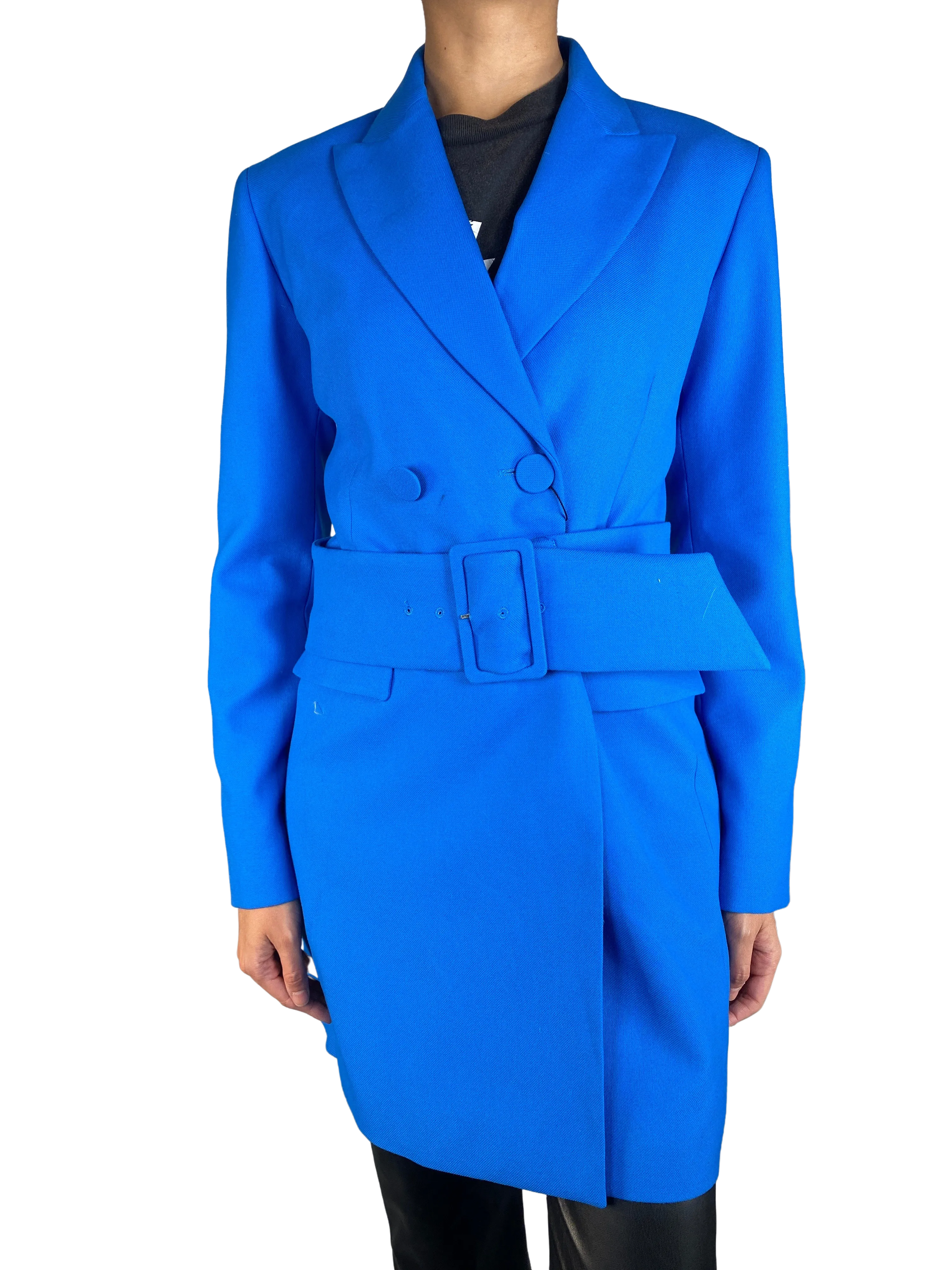 ZARA Chaqueta Larga Azul