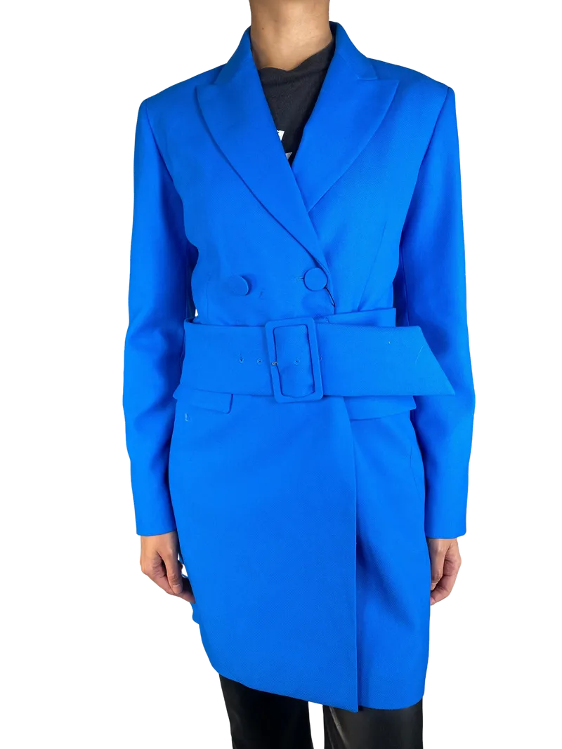 ZARA Chaqueta Larga Azul