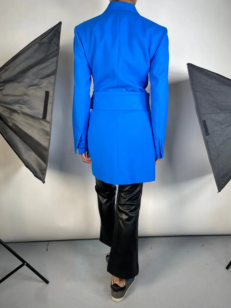 ZARA Chaqueta Larga Azul