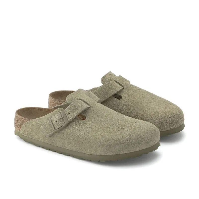 Zuecos Birkenstock Boston Mujer Kaki